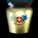 Glocke mit Aufkleber 'Zermatt' (3x8cm) / 93-0100-06